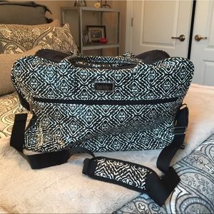 Nicole Miller Black and White Travel Bag